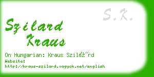 szilard kraus business card